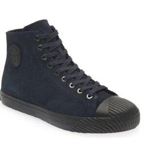 Ted Baker London Mens Navy Blue Suede High Top Lace Up Sneakers Sz 10 New